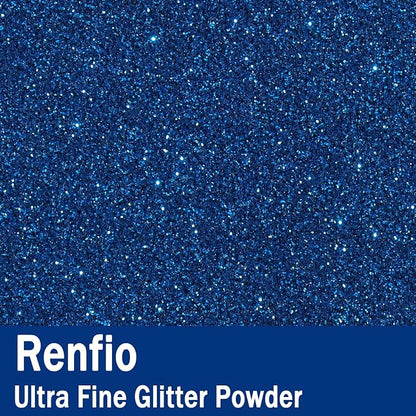Renfio Ultra Fine Glitter Powder Metallic Resin Glitter 2.11 Oz PET Flakes - Image 2
