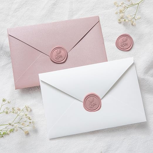 PONATIA 50 Pcs Dusty Rose Wax Seal Stickers - Image 6