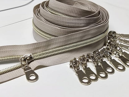 Leekayer #5 Light Gold Teeth Metallic Nylon Coil Zippers by The Yard Bulk 10 - Image 9