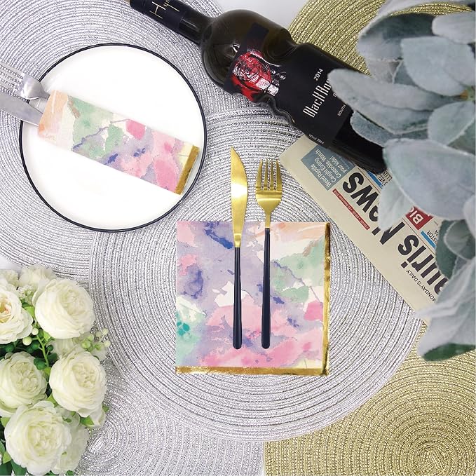 80-Pack Napkins Disposable Paper Towel Cocktail Dinner Party Decoration - Image 7