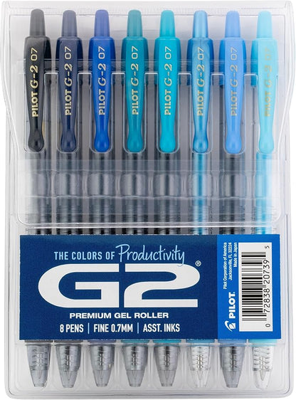 PILOT G2 Premium Gel Roller Pens, Fine Point Gel Pens, Boost Blue Pack by PilotCorporationofAmerica