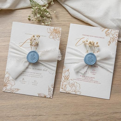 PONATIA Dusty Blue Wax Seal Stickers - Image 6