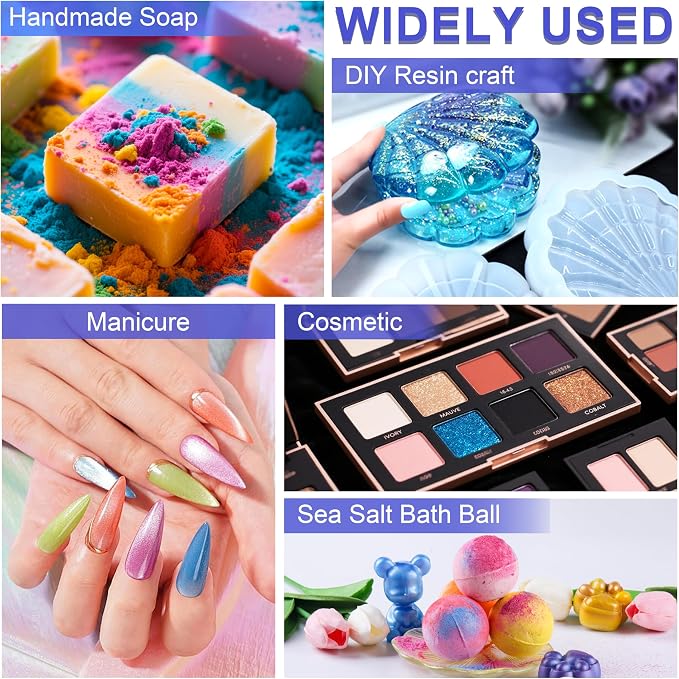 MTBJZJ Mica Powder for Resin, 25 Colors - 20g/Bottle of Epoxy Resin Color - Image 5