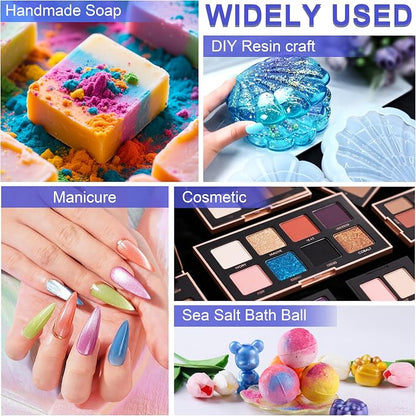 MTBJZJ Mica Powder for Resin, 25 Colors - 20g/Bottle of Epoxy Resin Color - Image 5