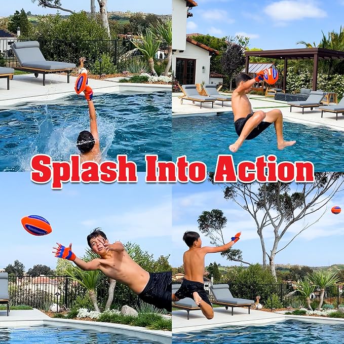 Funwares CatchMaster Water Football Set – Lightweight, Double-Laced Ball + 2 - Image 6