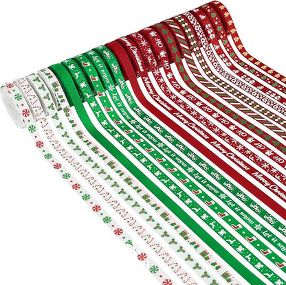 MEEDEE 3/8 inch 100 Yards Assorted Christmas Ribbon by MEEDEE