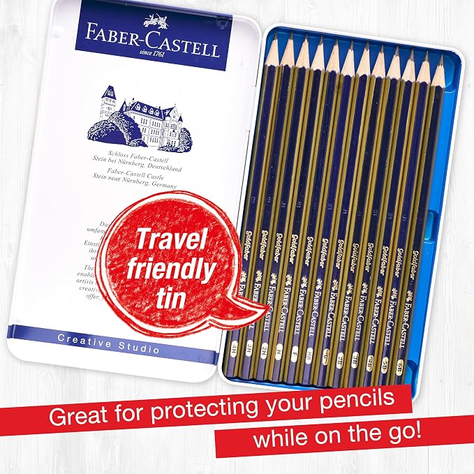 Faber-Castell Graphite Pencils Drawing Set: 12 Art Pencils - Image 4