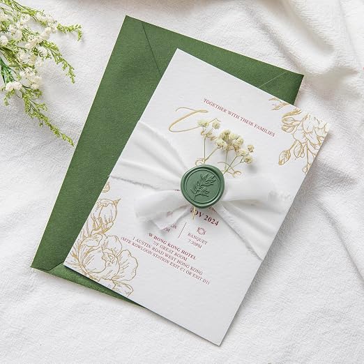 PONATIA Olive Green Wax Seal Stickers - Image 2