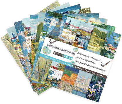 Origami Paper Kit 50 Sheets 6 Inch Square Double Sided Color 10 Vivid Colors - Image 4