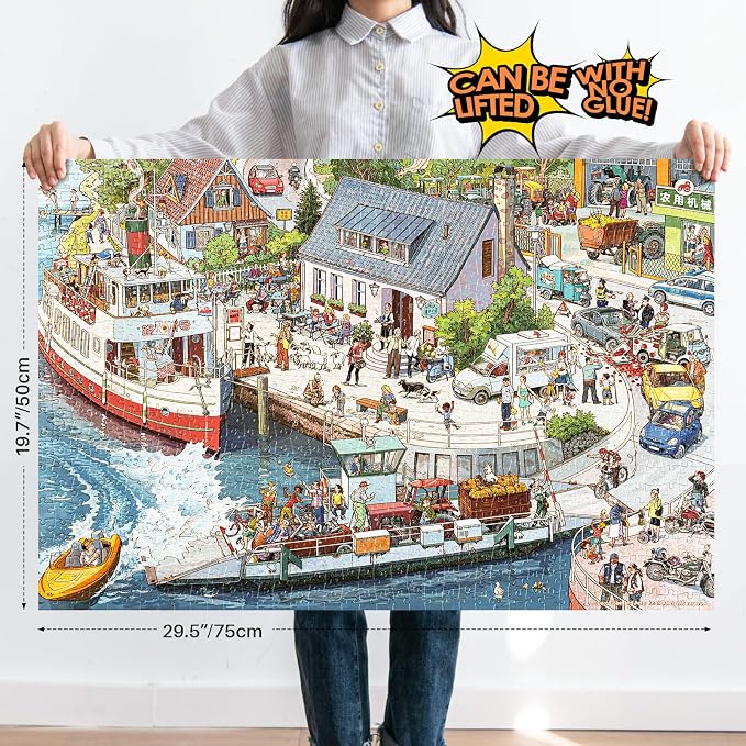 MOMIBOOK Puzzles for Adults 1000 Piece Jigsaw Puzzles of Let's Go! Set Sail - Image 2