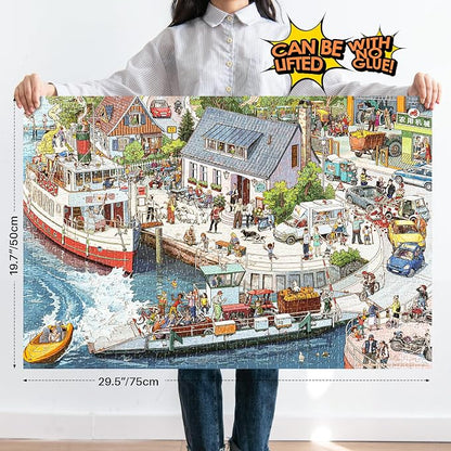MOMIBOOK Puzzles for Adults 1000 Piece Jigsaw Puzzles of Let's Go! Set Sail - Image 2