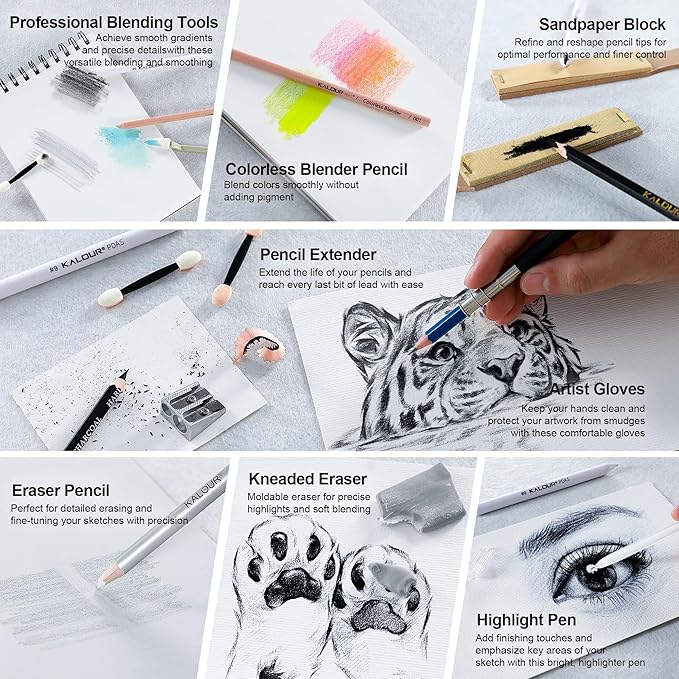 KALOUR 154PCS Artists Art Supplies - Image 7