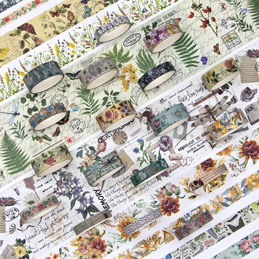 37 Rolls Vintage Washi Tape Set - Image 3