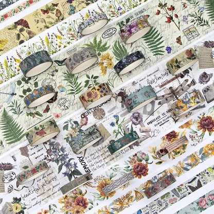 37 Rolls Vintage Washi Tape Set - Image 3