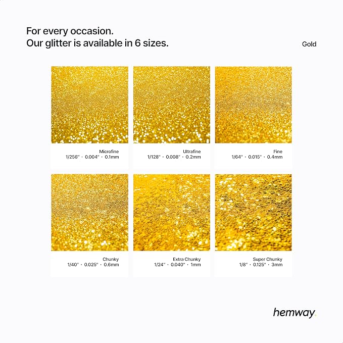 Hemway Polyurethane & Epoxy Resin Glitter 100g / 3.5oz Metallic Crystal Flake - Image 3