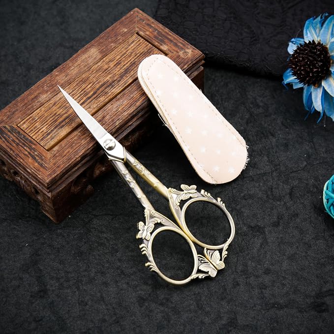 Artistic Vintage Craft Scissors Small 4.6 Inch Sharp Sewing & Embroidery Tool - Image 2