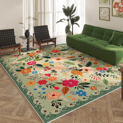 Rugcomf Living Room Rug 6x9 Rug Machine Washable Boho Area Rug Non Slip Floral - Image 7