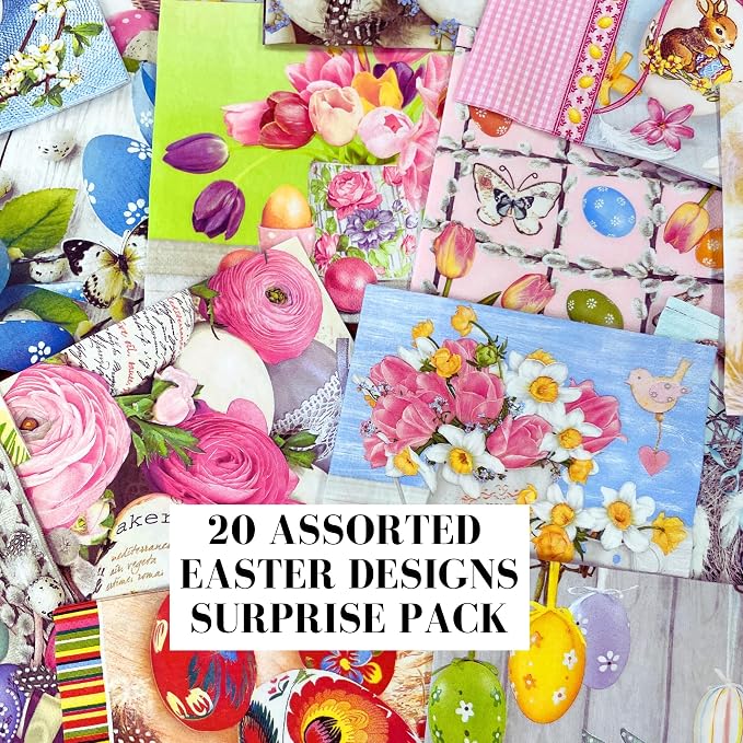 Mystery Pack Decoupage Paper Napkins, 20-ct Assorted Surprise Napkins, - Image 3