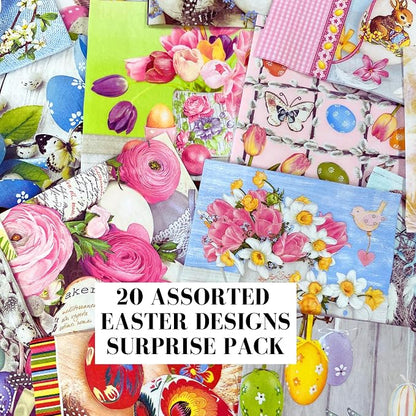 Mystery Pack Decoupage Paper Napkins, 20-ct Assorted Surprise Napkins, - Image 3