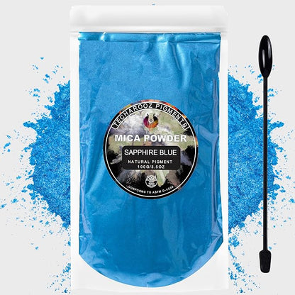 Sapphire Blue Mica Powder for Epoxy Resin 100g / 3.5oz. Sealed Bag- TECHAROOZ 2 by TECHAROOZ