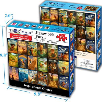 Think2Master Motivational & Inspirational Collage 500 Pieces Large Format - Image 5