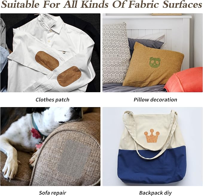 King Mountain Premium Linen Fabric Iron-on Repair Patch, Inside&Outside Fabric - Image 7