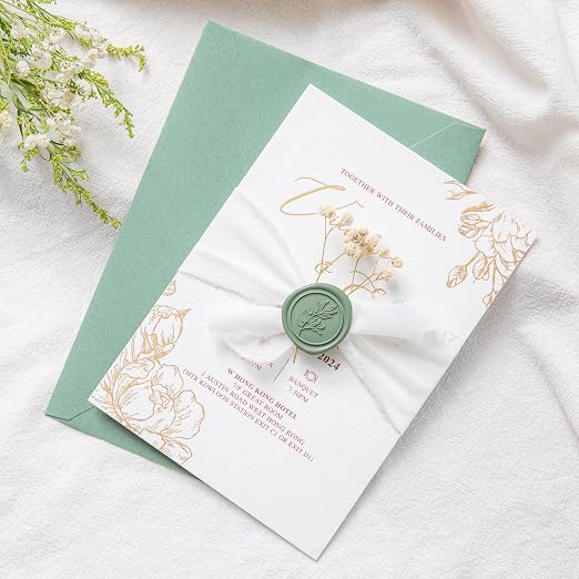 PONATIA Dark Sage Green Wax Seal Stickers - Image 6