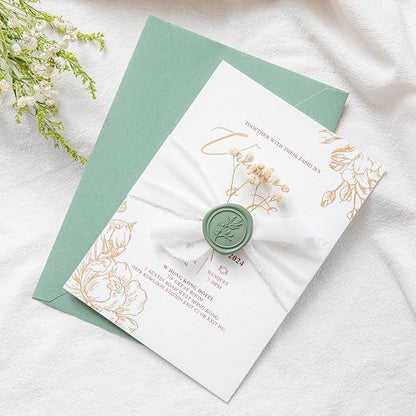 PONATIA Dark Sage Green Wax Seal Stickers - Image 6