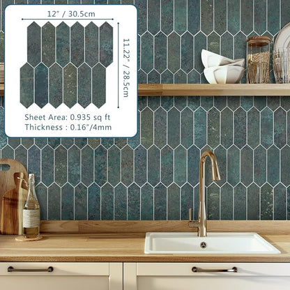 SUNWINGS Backsplash Tile for Kitchen Peel and Stick, Stone Composite Self - Image 2
