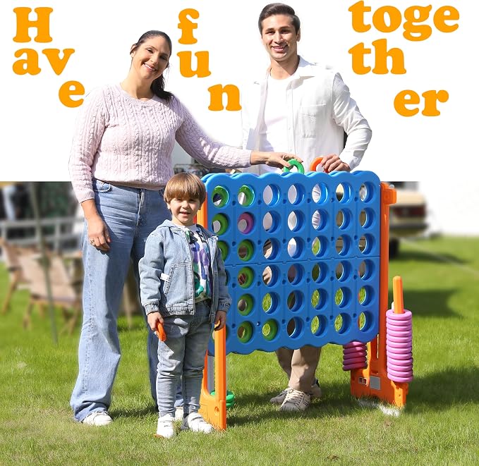 SDADI Height Adjustable Giant 4 in a Row Connect Game, 2-in-1 Jumbo 4-to-Score - Image 5