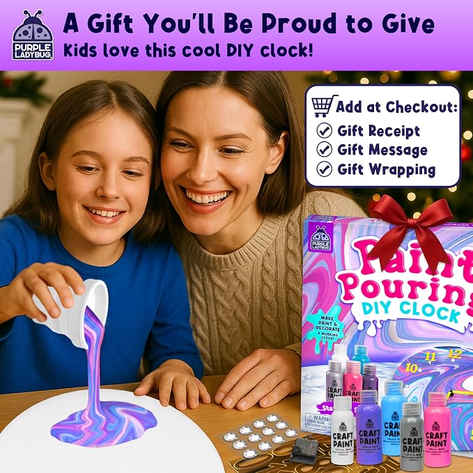 Paint Pouring DIY Clock Kit - Image 4