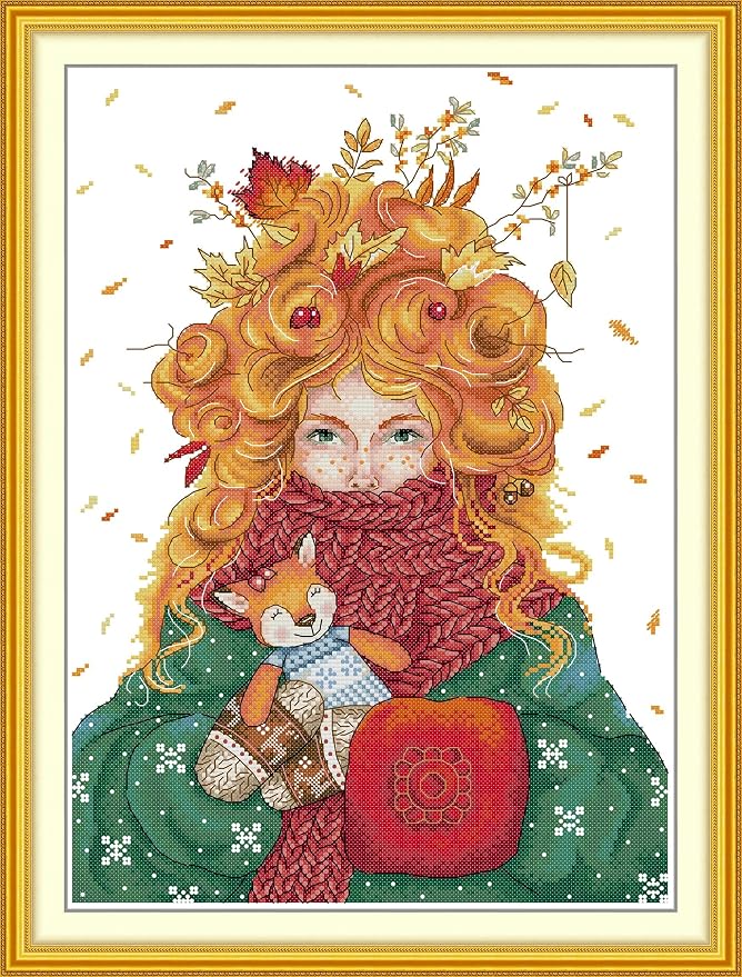 Threadhaven Cross-Stitch Kit 14CT Aida Counted Embroidery Complete Set by Unknown