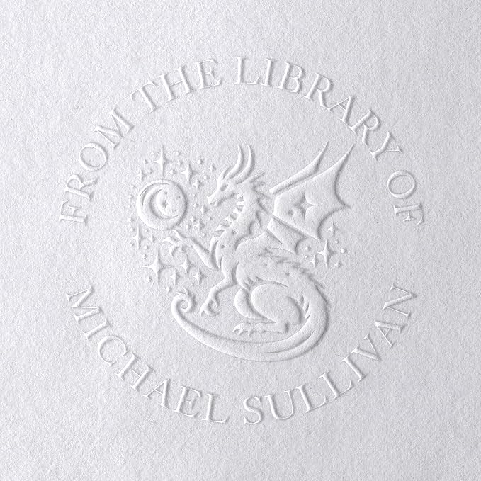 Dragon Book Embosser, Custom Round Library Book Embosser, Fantasty Fiction - Image 3