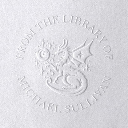 Dragon Book Embosser, Custom Round Library Book Embosser, Fantasty Fiction - Image 3