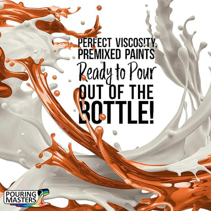 Pouring Masters Saffron Orange Metallic Pearl Ready to Pour Acrylic Pouring - Image 2