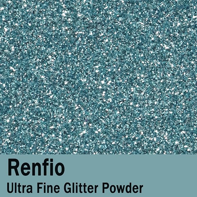 Renfio Ultra Fine Glitter Powder Metallic Resin Glitter 2.11 Oz PET Flakes - Image 2