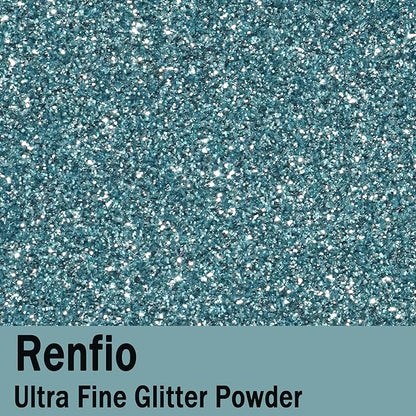 Renfio Ultra Fine Glitter Powder Metallic Resin Glitter 2.11 Oz PET Flakes - Image 2