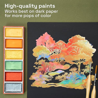 ARTISTRO Professional Metallic Watercolor Paint Set - Image 5