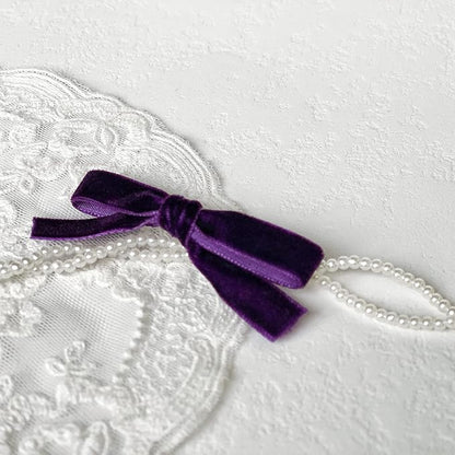 Vintage Purple Velvet Ribbon, 3/8 Inch X 25Yd - Image 4