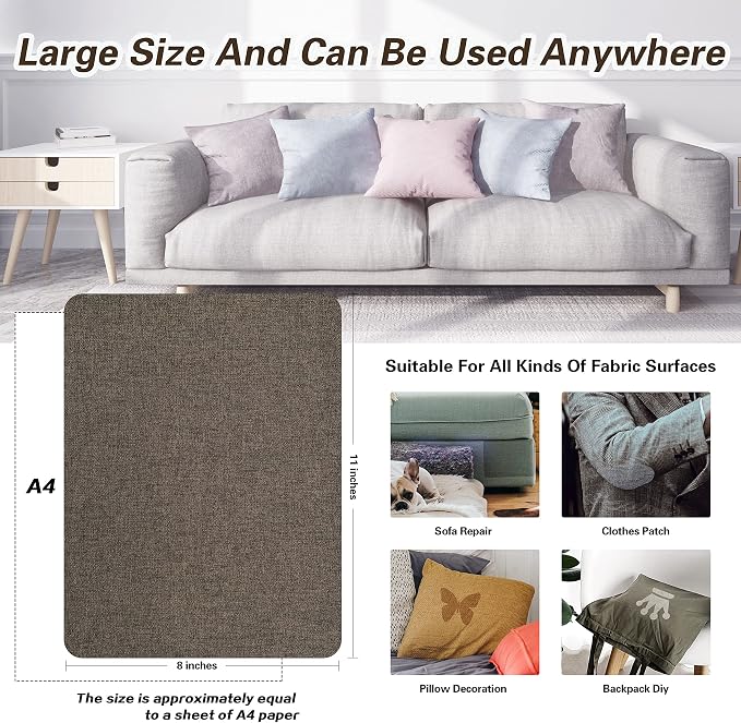 KING MOUNTAIN Fine Linen Repair Patches, Self-Adhesive Linen Fabric Patches - Image 4