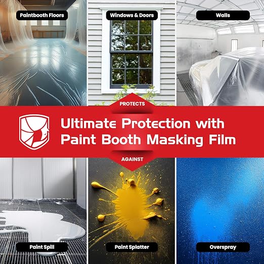 ArmorDillo Clear Full 3mil Self- Adhesive Paint Booth Protective Film Wall - Image 5