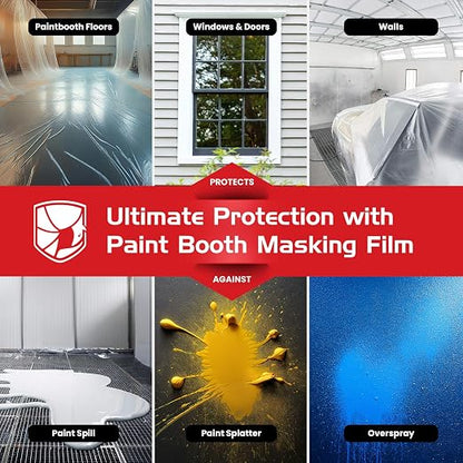 ArmorDillo Clear Full 3mil Self- Adhesive Paint Booth Protective Film Wall - Image 5
