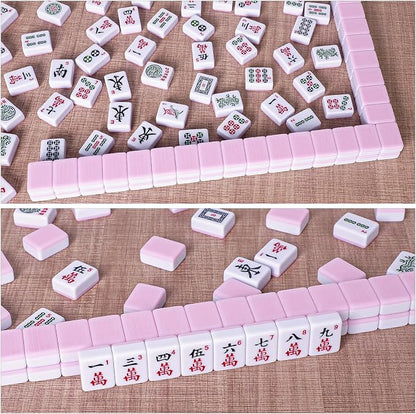 American Mahjong Tile Set with 166 Pink Back Tiles, Mahjong Game Set - Image 7