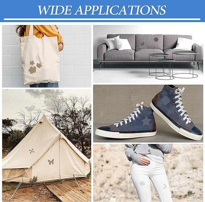 KING MOUNTAIN Canvas Iron on Patch, Waterproof 100% Cotton Fabric Repair Patch - Image 6