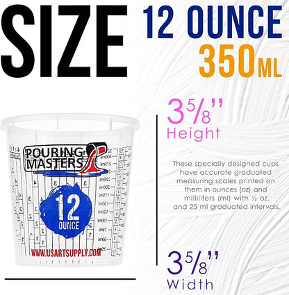 Pouring Masters 12 Ounce Graduated Plastic Mixing Cups - Image 3