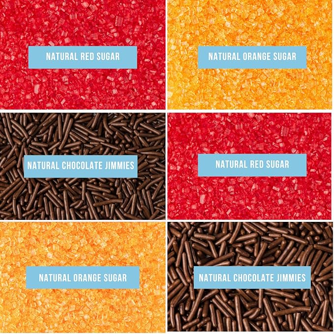 Sweets Indeed Natural Fall Sprinkles 6-Cell Jar – 2.75 oz | Dye-Free Chocolate - Image 3