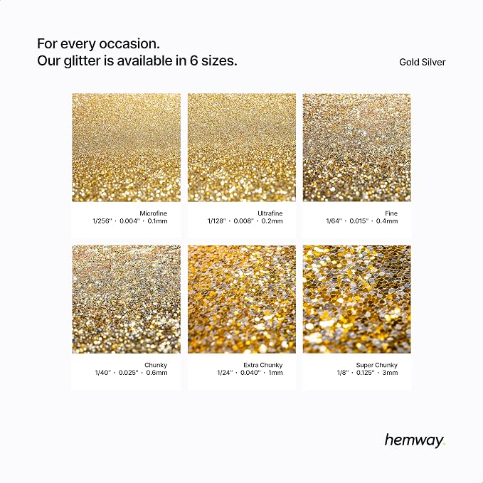 Hemway Polyurethane & Epoxy Resin Glitter 100g / 3.5oz Metallic Crystal Flake - Image 3