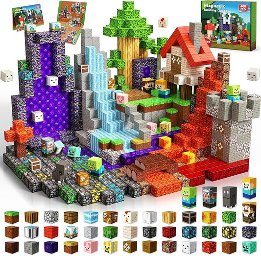 400 PCS Magnetic Blocks by BuildYourWorldwithUs