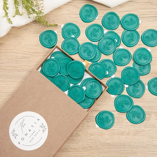 PONATIA Teal Green Wax Seal Stickers - Image 7