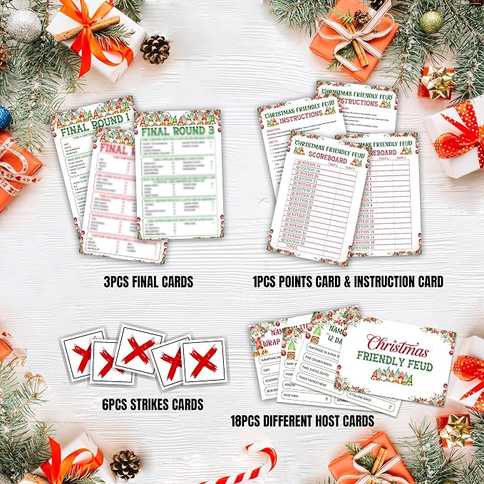 Christmas Friendly Feud Game, Funny Christmas Party Games, Friendly Feud Trivia - Image 3